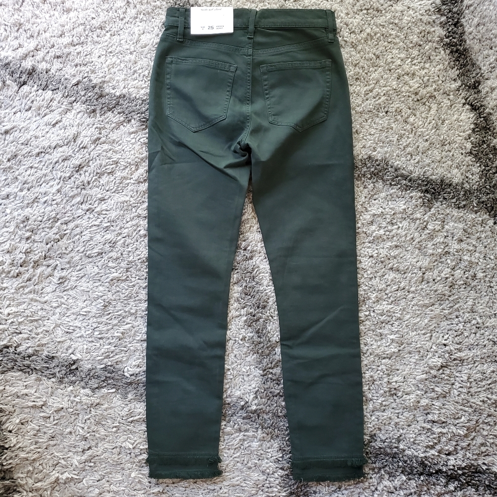 NWT LOFT Modern Double Frayed Skinny Crop Jeans - Picture 3 of 8